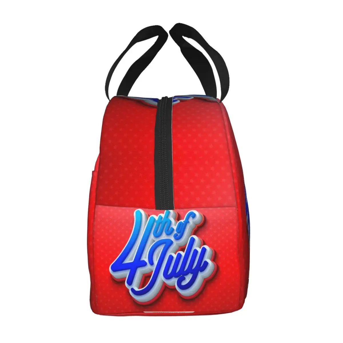 Custom American Flag Happy Fourth Of July USA Gifts Insulated Lunch Bags for Women Portable Thermal Cooler Food Lunch Box