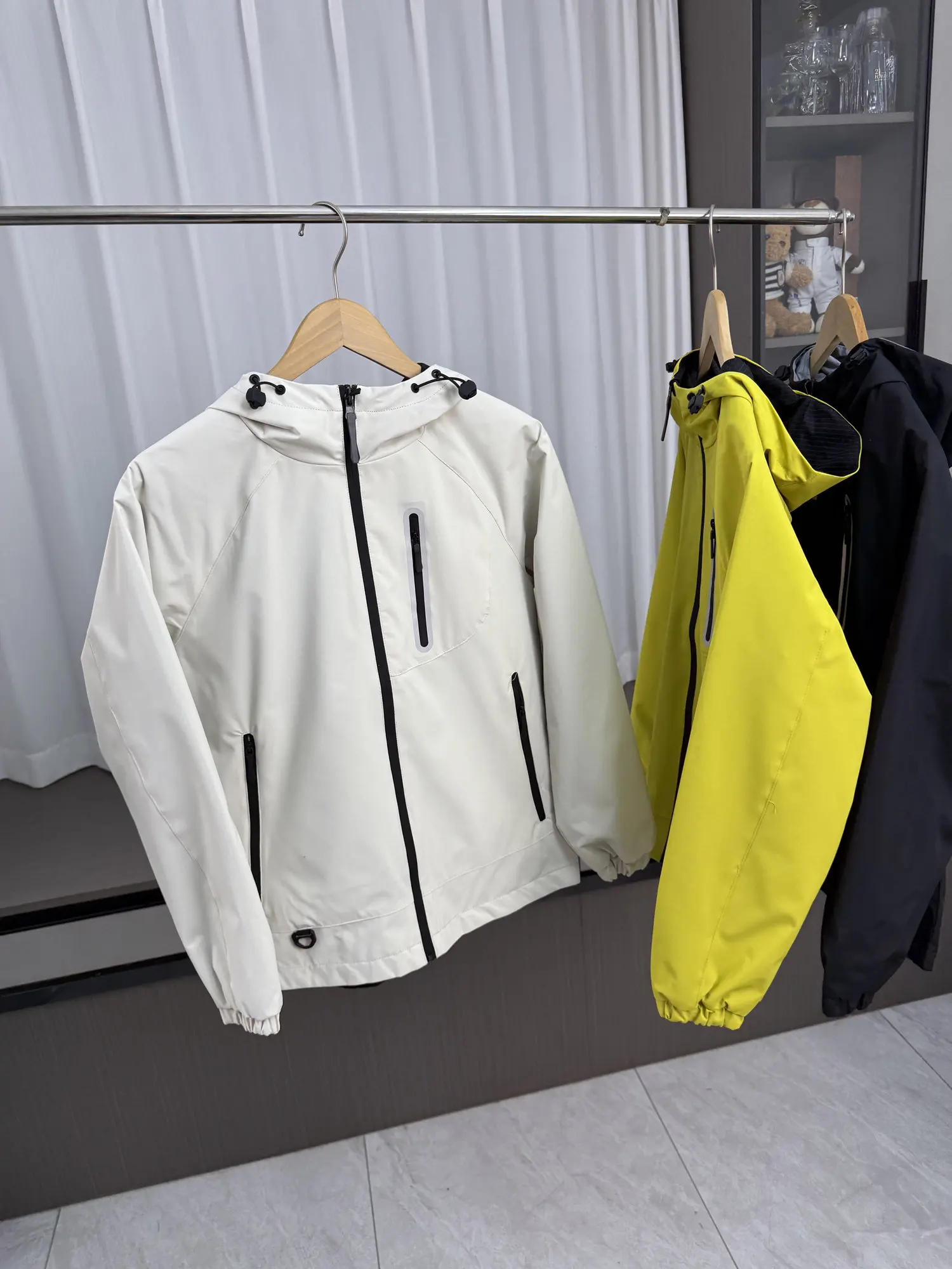 Double-Sided Wearable Outdoor Men's Casual Hooded Jacket Windproof Waterproof Spring Fashion Urban Style Standard Fit Zipper ...