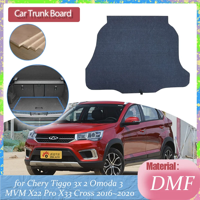 Trunk Board for Chery Tiggo 3x 2 Omoda 3 MVM X22 Pro X33 Cross 2016~2020 Spare Tire Cargo Cover Waterproof Carpet Accessories