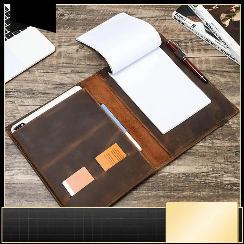 

Notebook Combination Protective Cover Folder File Book Cover Business Stationery Contract Document Storage Box,B5 Durable