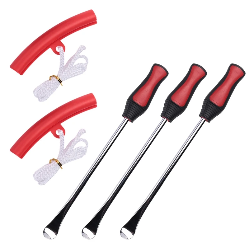 

5PCS Motorcycle Tire Repair Tool Scoop Tire Lever Tool Spoon With Protective Cover Tire Replacement Tool