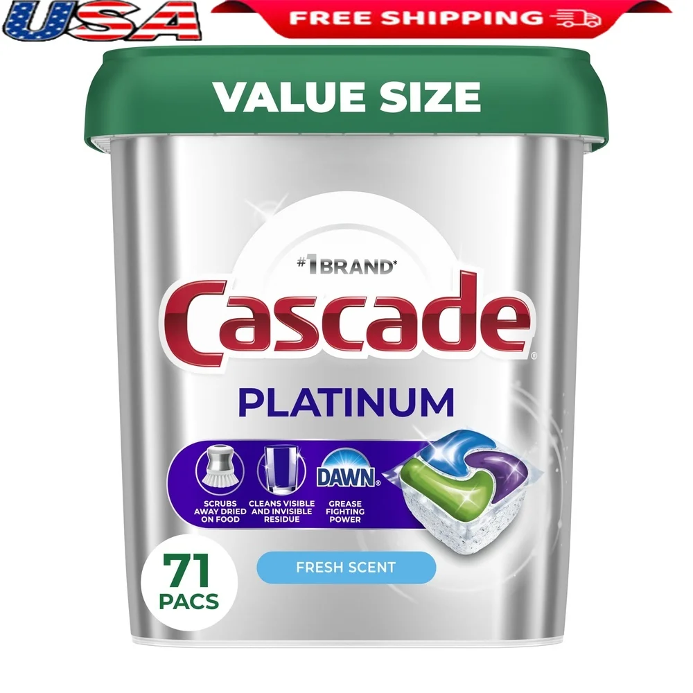 

Эффективные стручки для посудомоечной машины, 71, свежая чистящая способность, вкладки для моющего средства для посудомоечной машины, концентрированная формула, сверкающая чистая посуда