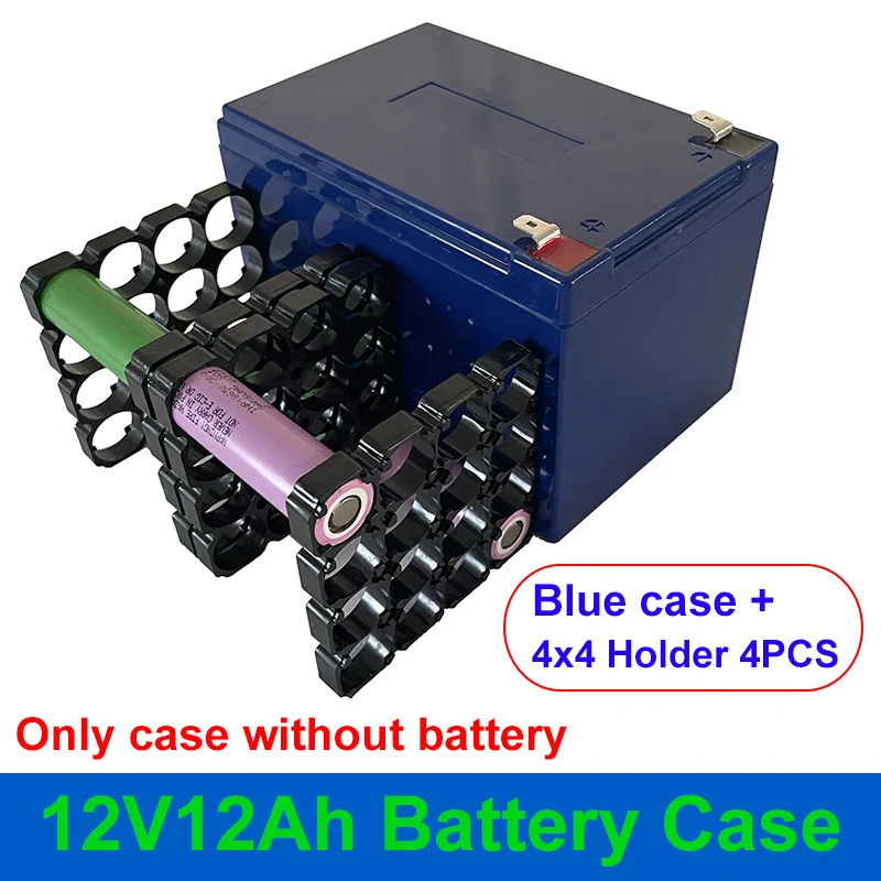 12V 12Ah Storage Box 12V12Ah Battery Case 18650 4x4 Holder 4P Nickel Strip For DIY 12.8V 12Ah NCM LiFePO4 Energy Storage Battery