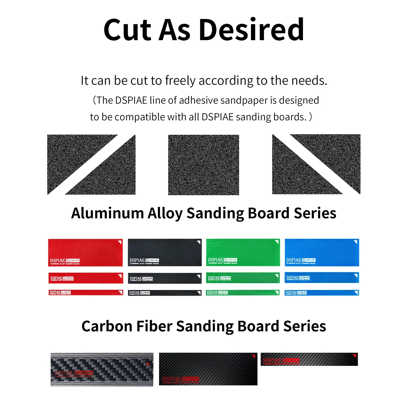 DSPIAE SP-S Pre-Cut Sandpaper Set Self-Adhesive Modeling Tools for DIY Hobby Accessory Model Kit Building Abrasive Sands