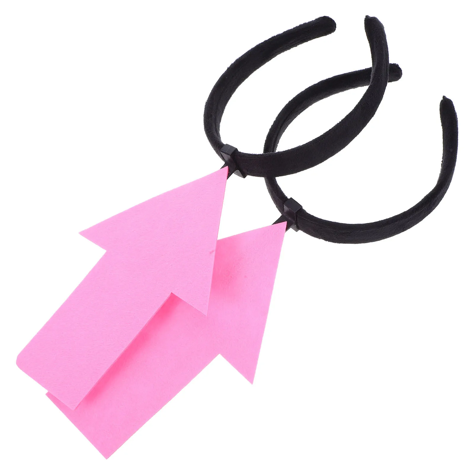 

2Pcs Cute Arrow Hair Hoop Stylish Playful Headpiece for Themed Gatherings Masquerade Wedding Fun Social Events Fashion Statement
