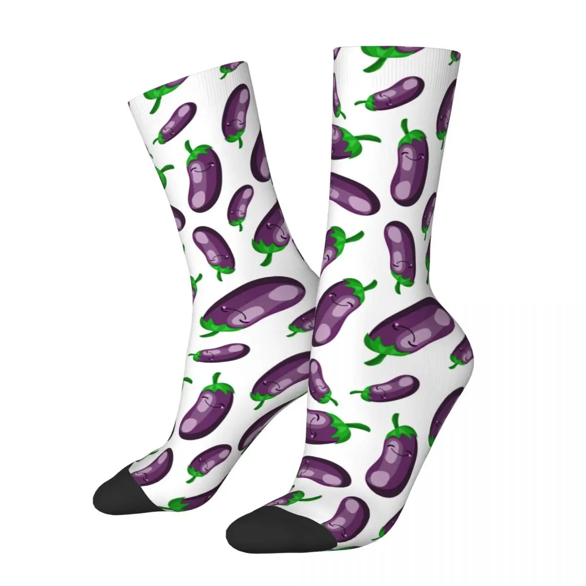 

Happy Funny Male Men Socks Harajuku Eggplant Sock Polyester Vegetables Sport Women Stockings Spring Summer Autumn Winter