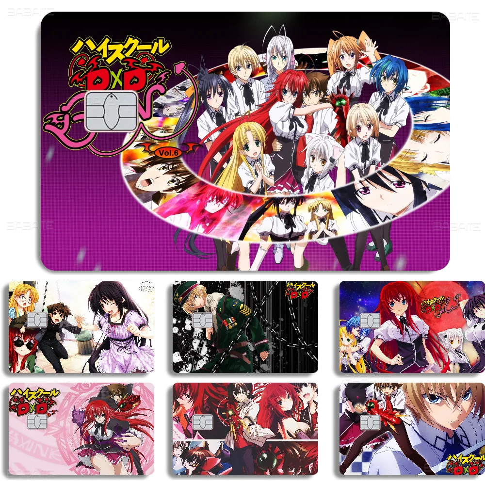 High School DxD Various Anime Bank Credit Cards Bus Pass Stickers Cool Decoration Waterproof Stickers Collection Toys Gifts