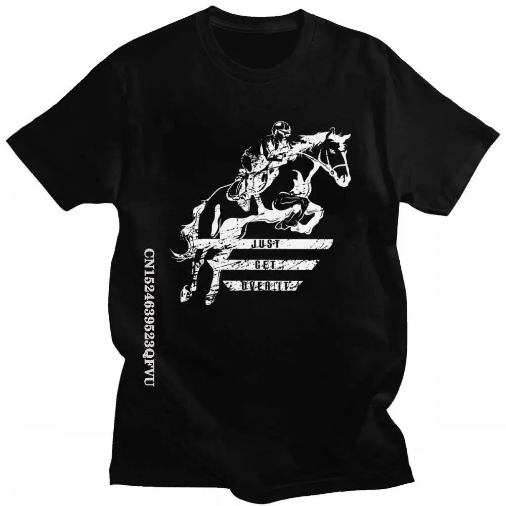 Hot Sale!!! Funny Show Jumping Horse Unisex T Shirt S_5XLHigh Quality 100%Cotton Short Sleeve