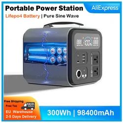 300W Portable Camping Power Stations Charge 7 Devices Simultaneously Lifepo4 battery For Outdoor