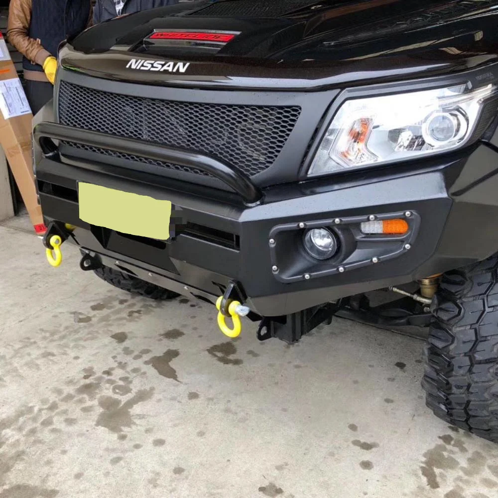 

Стальной бампер-кенгурятник 4x4 для бездорожья с грузоподъемными пластинами, передний бампер 4x4 для Nissan Navara NP300