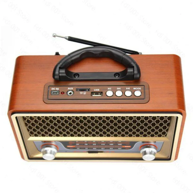 Wooden Full Band Bluetooth Radio FM AM SW for Home Entertainment