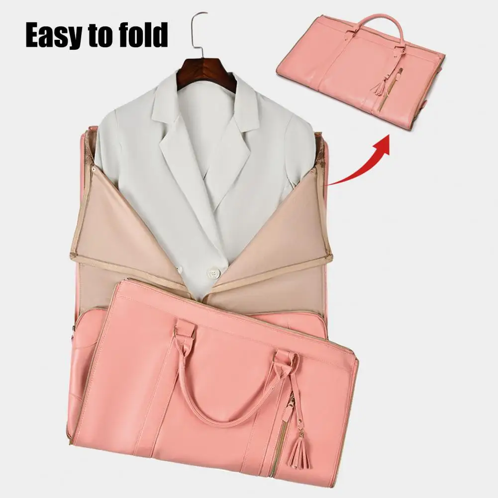 Versatile Travel Duffle Garment Duffle Bag 2-in-1 Hanging Suit Carrier Water Resistant Weekender Overnight Tote for Business