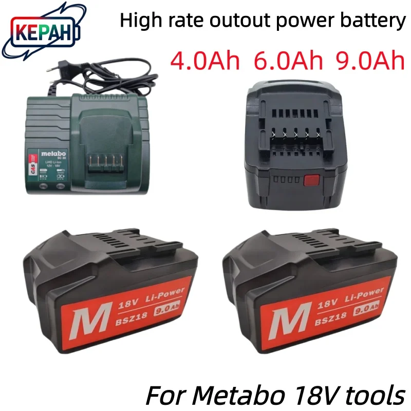 Brand New 18V 9000mAh Li-ion Rechargeable Battery lpega For Replacing Batteries Of Cordless Electric Tools BSZ18,with Charger