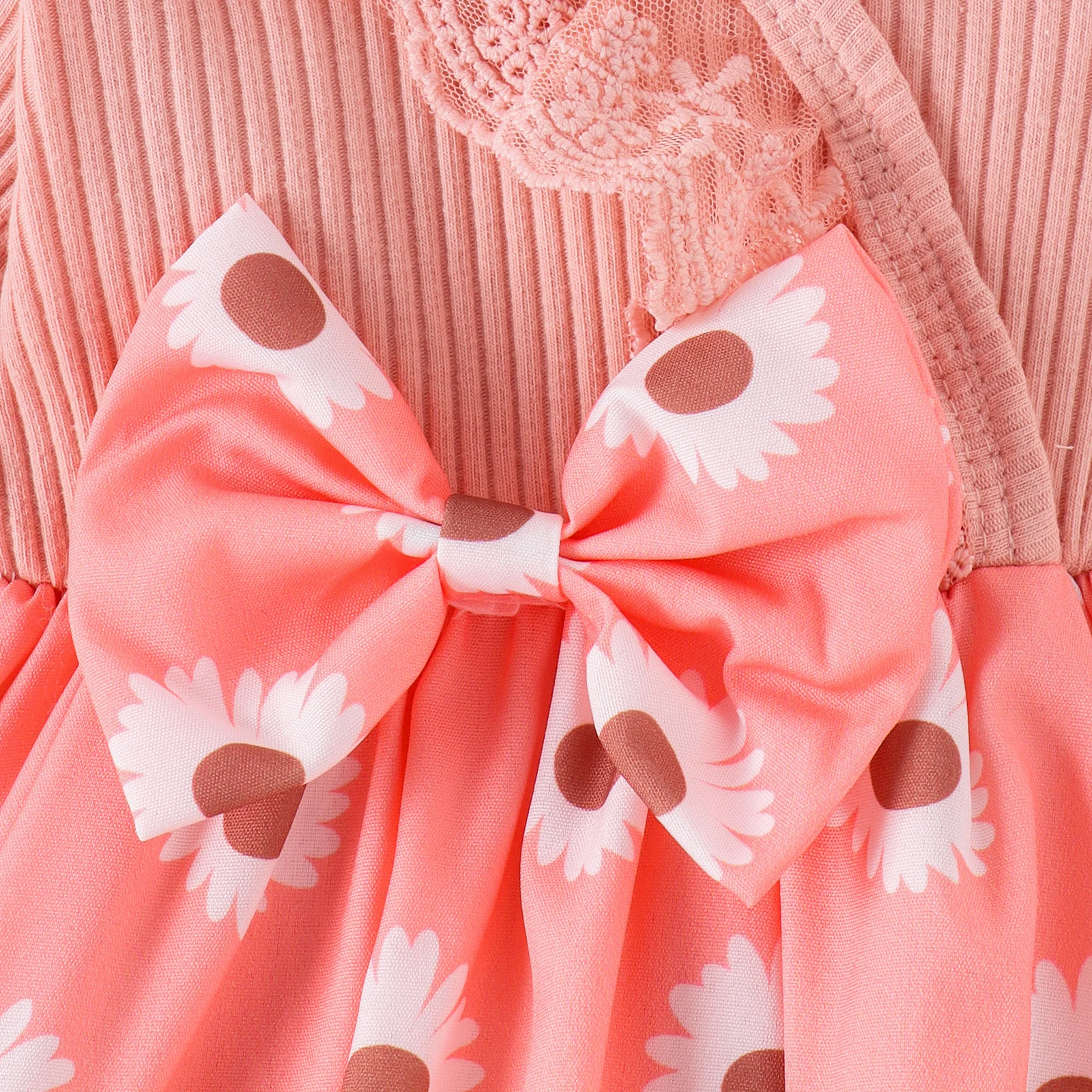 2PCS Autumn Girls Aged 0-1 Are Sweet And Cute, Multi-Color Long-Sleeved Lace Collar One-Piece Skirt + Hair Band