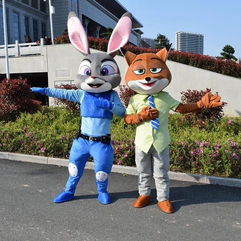 Cosplay Zootopia conejo Judy Fox Nick perezoso Flash personaje de dibujos animados disfraz mascota publicidad vestido de lujo fiesta Animal carnaval