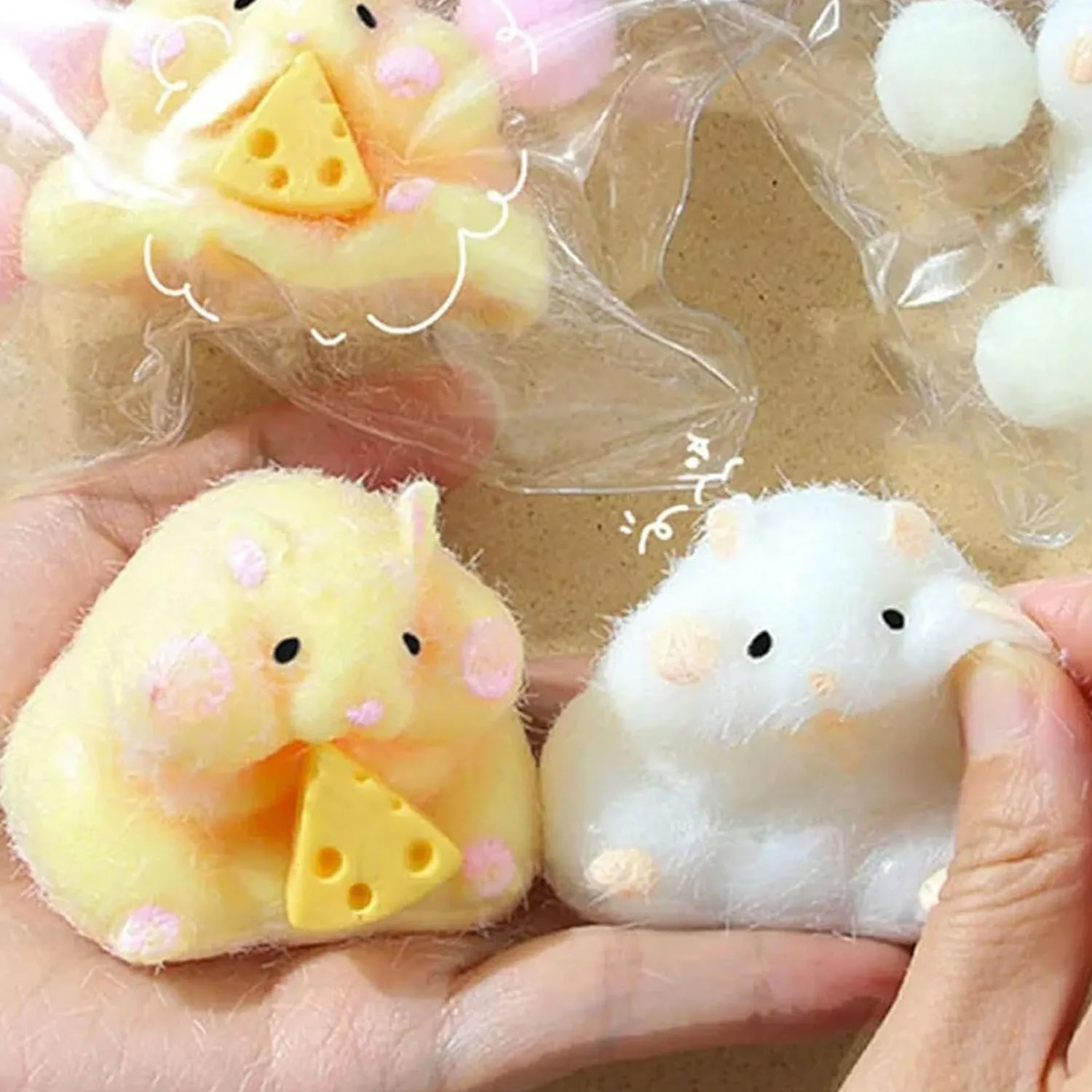 Nette Plüsch Katze Pfote Hamster Zappeln Spielzeug Mochi Antistress Stress Relief Spielzeug Für Erwachsene Kinder PU Langsam Rebound Sensorischen Spielzeug