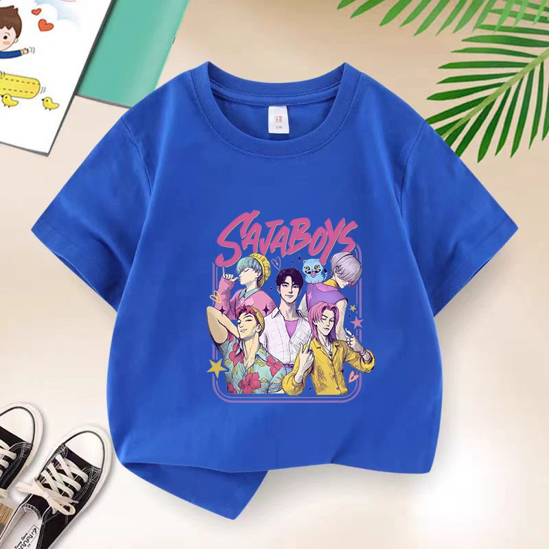 

2025 KidT-shirt K-Pop Demon Hunters The most popular andshort sleeve set in Europe and AmericaHandsome men and beautiful women