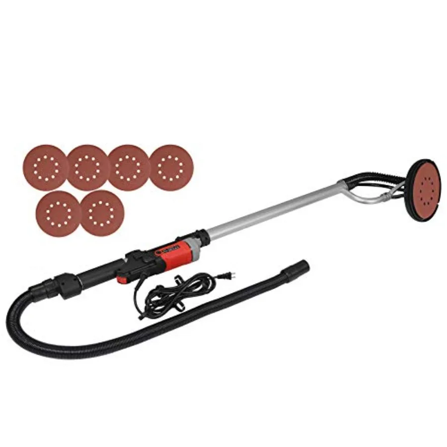 

Электрическая шлифовальная машина для гипсокартона 800 Вт с регулируемой скоростью и 6 шлифовальными насадками для гладкой обработки различных материалов и цветов