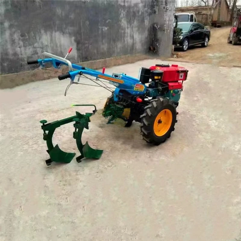 

Farm Equipment Mini Plow 2 Wheel Walking Tractor With Disc Plough Machine