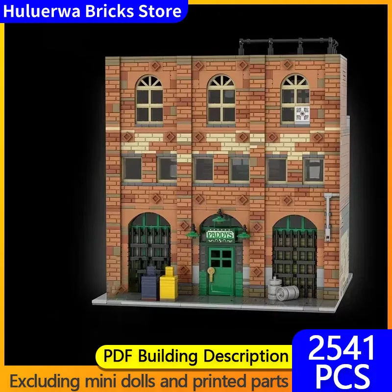 City Street View Model MOC Building Bricks Easter Third Floor Bar Modular Technology Gifts Holiday Assemble Children Toys Suit