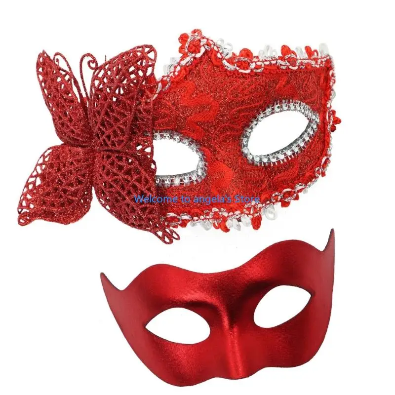 X4YC Half Gezicht Maskerade Masker Maskerade Kostuum Accessoire voor Mannen Vrouwen Halloween