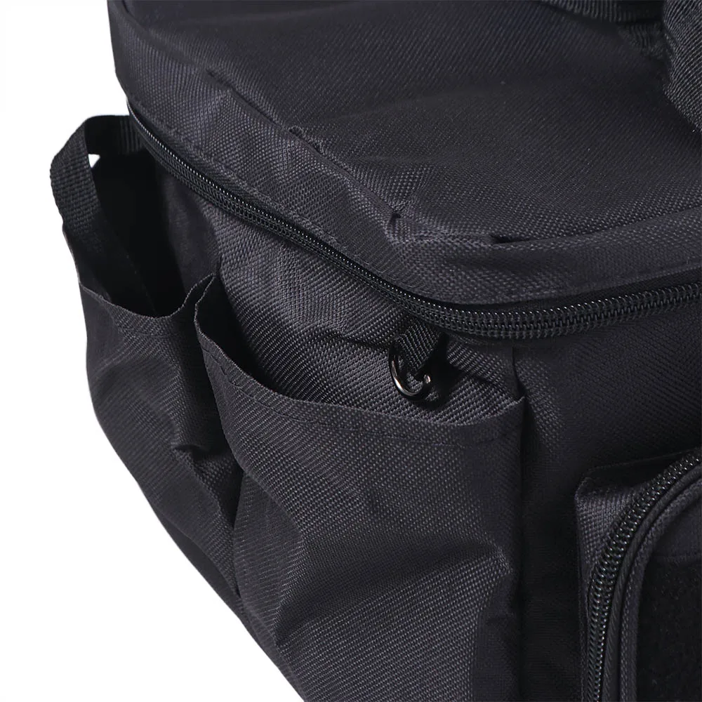 Comfortable Handle Tool Storage Bag Thick Padded Base Black Color Tool Case Easy Carrying Multifunctional Work Bag