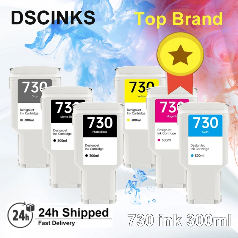 300ml 730 Compatible ink cartridge for HP 730 ink cartridge for HP DesignJet T1600 T1700 T2600 Printer P2V68A P2V69A P2V70A
