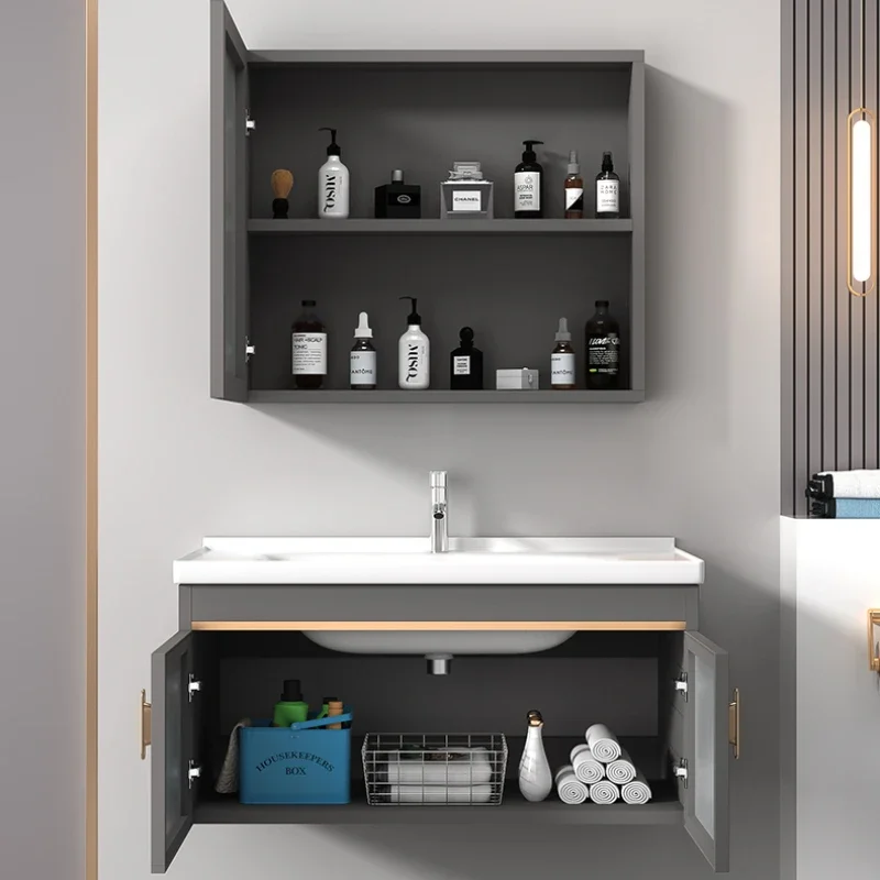 Wall Shelf Locker Bathroom Cabinet Storage Accessories Floor Modern Bathroom Cabinet Glass Badezimmer Schrank Home Furniture DQ