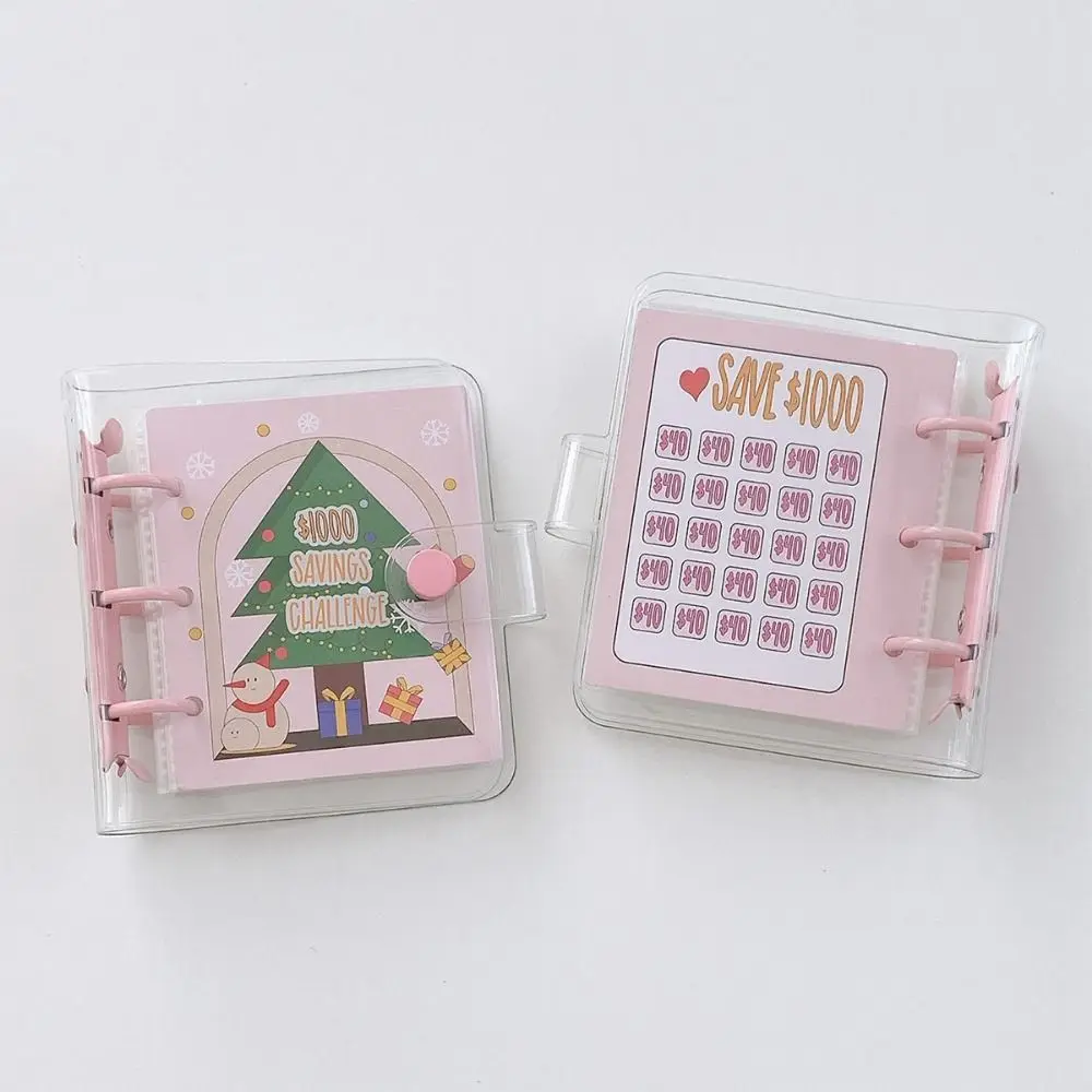 Creative Christmas Money Saving Binder $1000 Cash Envelopes Savings Challenges Book Colorful Waterproof