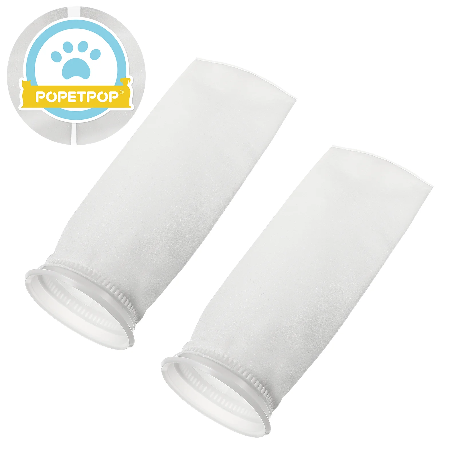 2pcs Aquarium Filter Bags Fish Tank Filter Socks 4-Inch Ring Filtering Socks Fish Tank Accessories (100um)