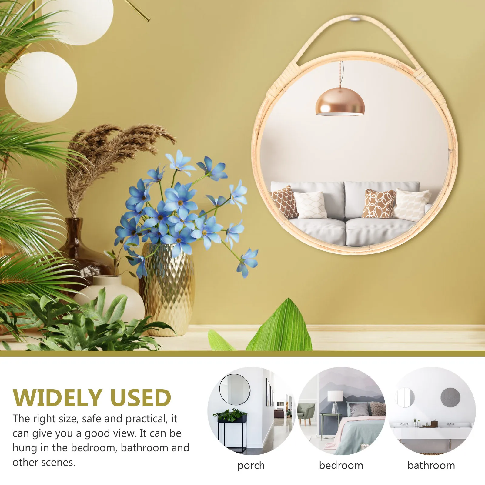 

Makeup Vanity For For Wall-Mounted Bathroom Mirror Bathroom Bedroom Entryway Wall Mirror Decor Decorative Wall Art