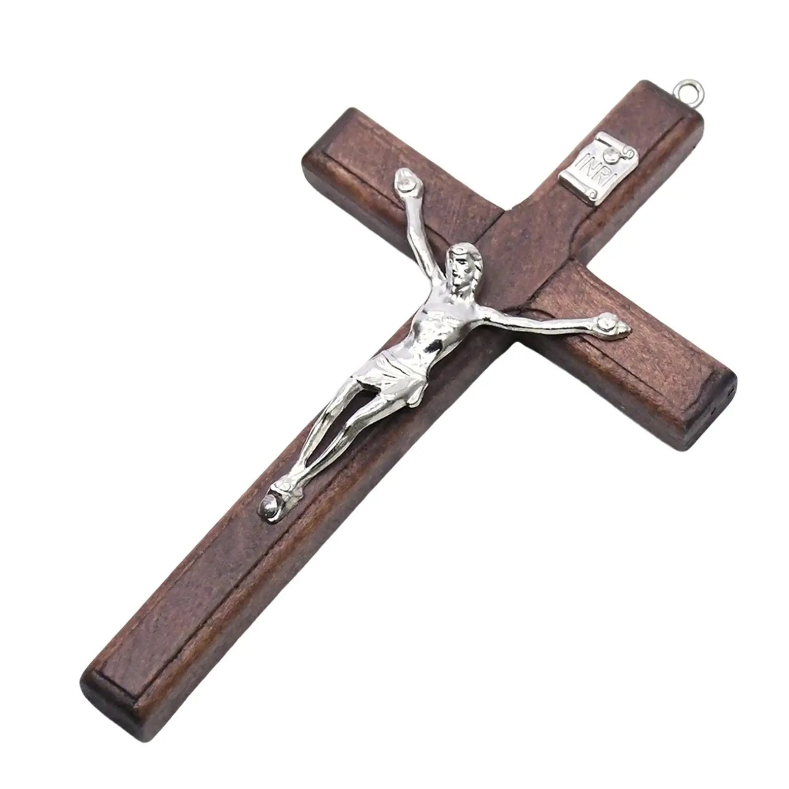 Wooden Crucifix Figurines Wall Decor  Religious Hanging Decor Faith   Wall  Pendant for Temple Catholic Church Home