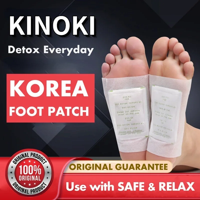 5Pair/Lot Detox Foot Patch Herbal Foot Masks Relieve Moisture Anti Cellulite Improved Sleep Korea KINOKI White Box Beauty Health