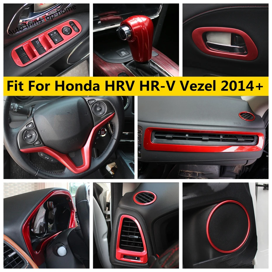 

Window Lift Button Inner Door Handle Bowl Dashboard Decor Panel Cover Trim For Honda HRV HR-V Vezel 2014 - 2020 Car Accessories