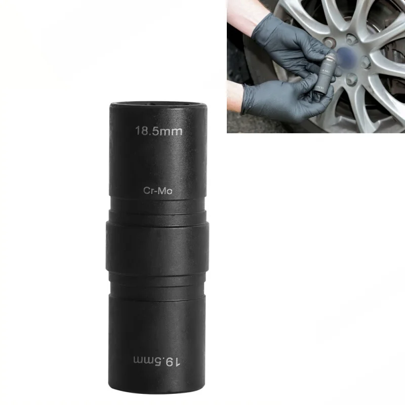 

18.5-19.5mm Car Wheel Nut Socket Hand-Held Disassembly Double Nut Tires Repair Tools Accessories For Ford 19mm Swollen Nuts