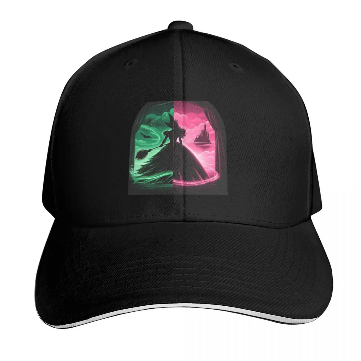 

Elphaba & Glinda Wicked the Musical Defying Gravity Baseball Cap Luxury Brand Custom Cap Golf Hat Funny hats Hats Woman Men's
