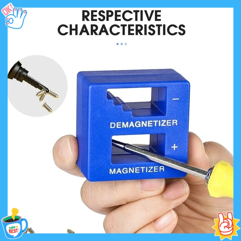 مفك براغي ممغنط عالي الجودة أداة إزالة المغناطيسية مفك براغي أزرق مفك مغناطيسي أداة مفك براغي #4