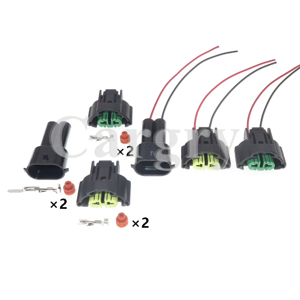 

1 Set 2P 6189-0935 AC Assembly Auto Fog Lamp Socket Wire Plug Equivalent For Japanese IAT MAT Applications Mazda Toyota