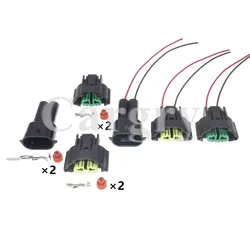 1 Set 2P 6189-0935 AC Assembly Auto Fog Lamp Socket Wire Plug Equivalent For Japanese IAT MAT Applications Mazda Toyota