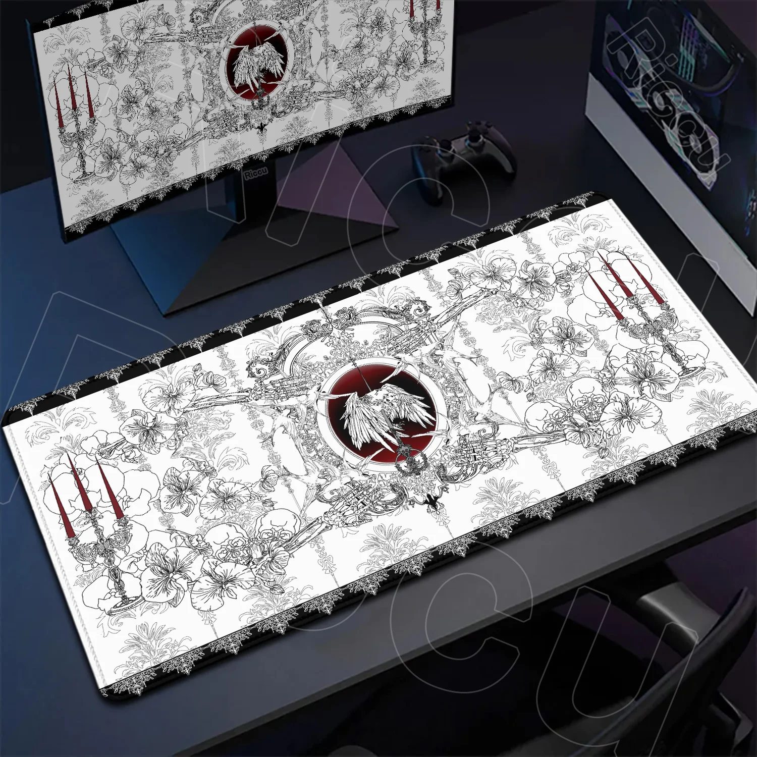 HD Printing XXL dark style Gothic Mouse Pad Large Gaming Table Cushion Non-slip Laptop Tablet Mousepad Desk Mat PC Accessories