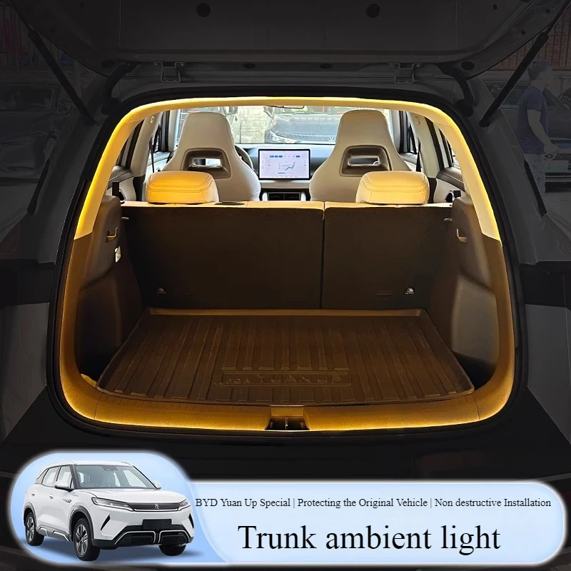 ل 2024 2025 BYD ATTO 2 CarLED سيارة جذع شرائط مصباح لا الحفر التلقائي مربع خلفي ضوء سيارة الجذع المحيطة شريط إضاءة #2