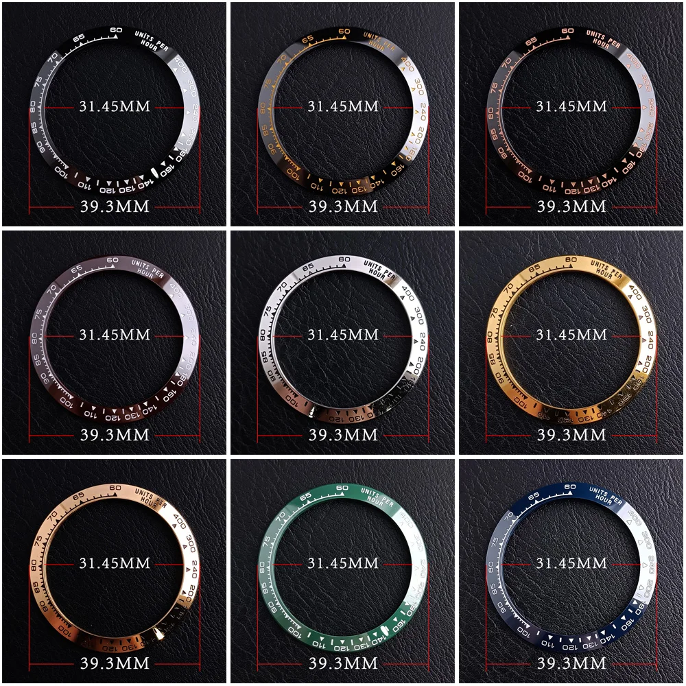 39.3mm * 31.45mm ceramic watch bezel suitable for VK6 case replacement parts