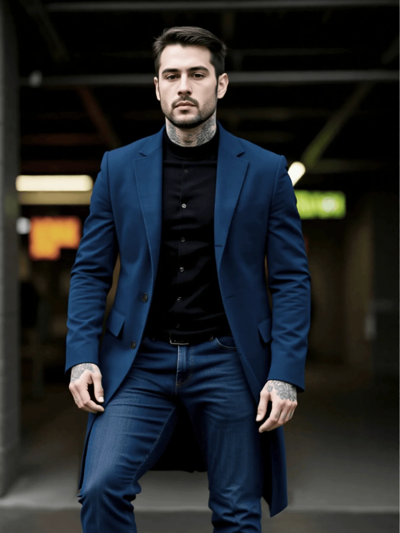 

Winter-Proof Men's Solid Coat:Single-Breasted Woolen Jacket, Thickened Lining - Lined for Extreme Cold Protection