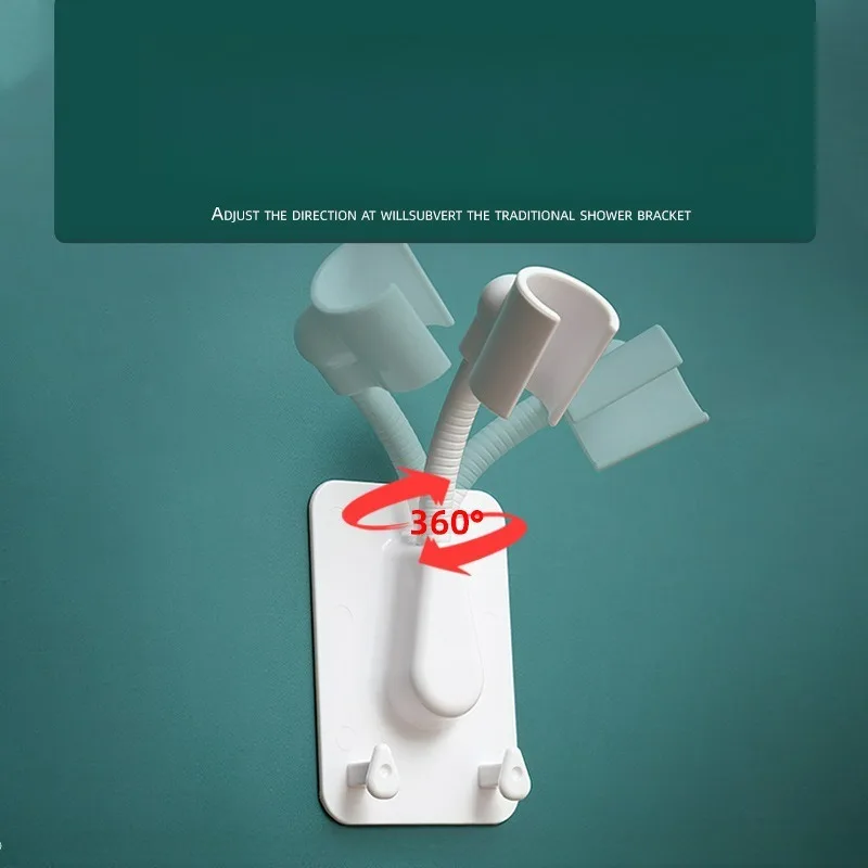 

No-Punch Silicone Suction Cup Hanging Shower Head Bracket Creative Caterpillar Nozzle Removable Fixed Seat Shower Accessories