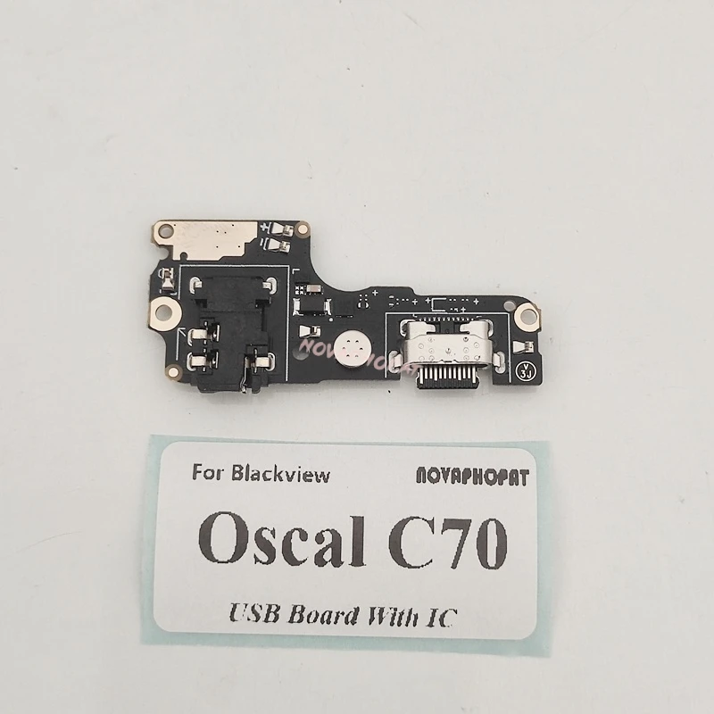 For Blackview Oscal C70 USB Dock Charger Port Headphone Audio Jack Flex Cable Fast Charging MIC Microphone Board With IC