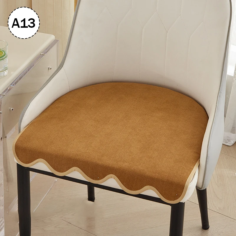 Chenille Chair Seat Cushion Non-Slip Chair Mat Home Dining Chair Pad Restaurant Hotel Wedding Party Chair Decor Seat Cover