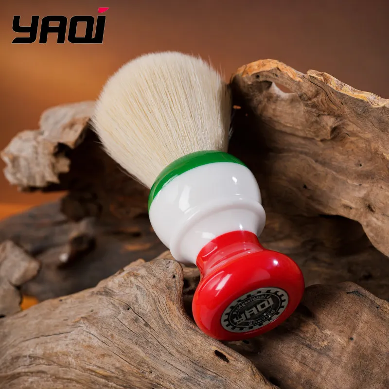 2026 YAQI Freedom Italian Flag 24mm Cashmere Synthetic Knot Men's Shaving Brush