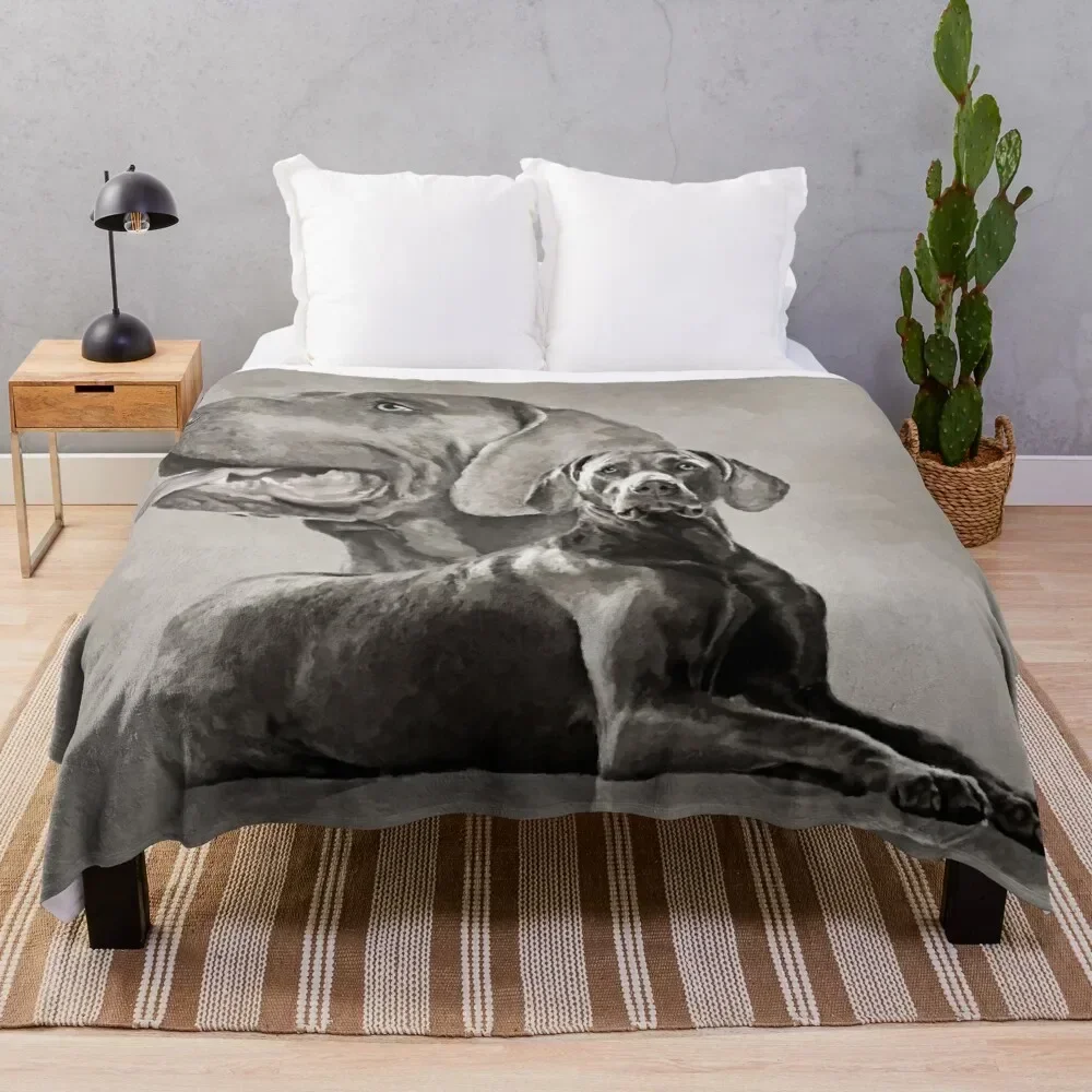 

Weimaraner Dogs Collage #2 Throw Blanket Soft Solid Color Blanket for Couch Bed