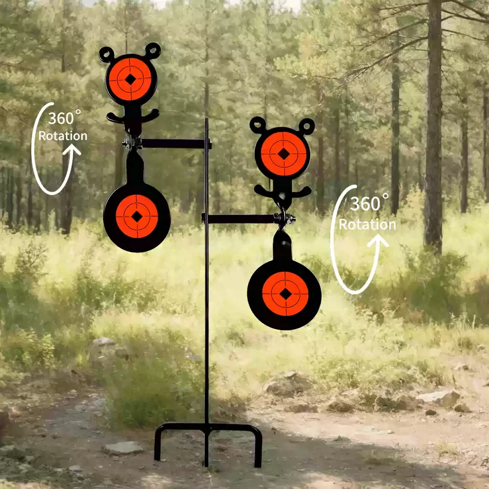 double-bear-shaped-four-target-metal-target-rotates-360-degrees-when-hit-small-caliber-pinball-shooting-practice-ground-target