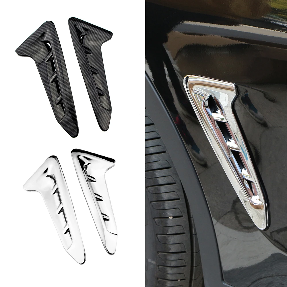 

2Pcs Car Exterior Side Air Vent Trim Sticker Side Fender Cover for BMW X3 X4 G01 G02 2018 - 2022 Shark Gills Flow Accessories